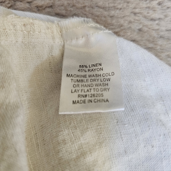 Just Living Casual Cream Wide Leg Pants - Picture 4 of 6